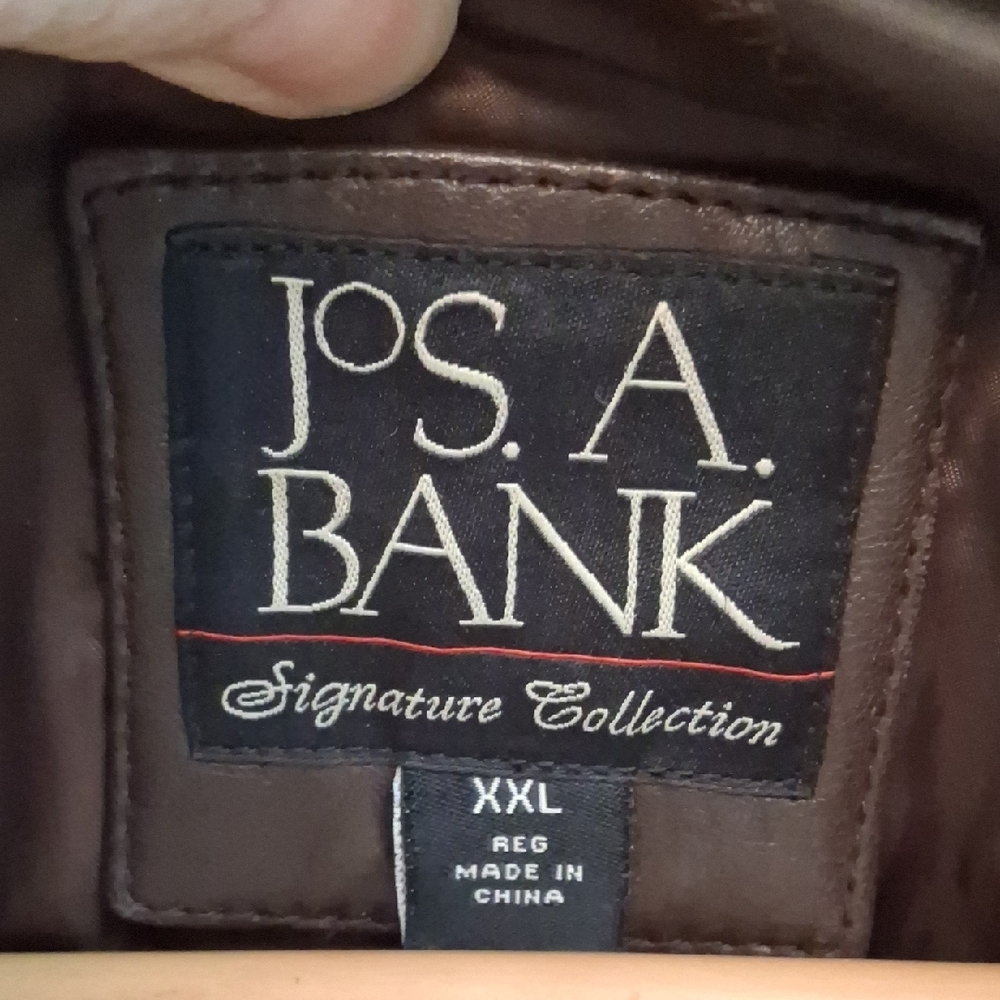 Jos. A. Bank Rich Brown Leather Jacket - Picture 2 of 3